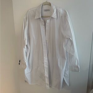 Calvin Klein Long White Button up Shirt